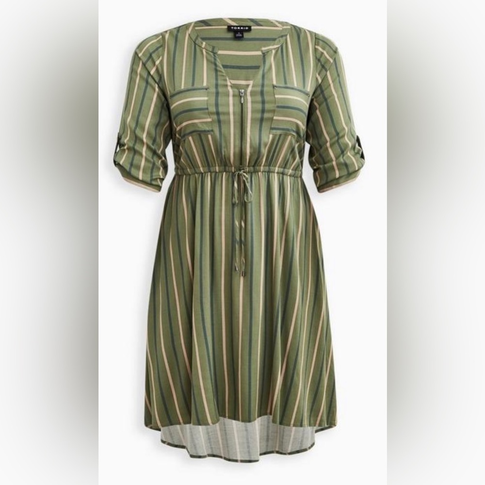 Mini challis high-low shirt dress from Torrid for women